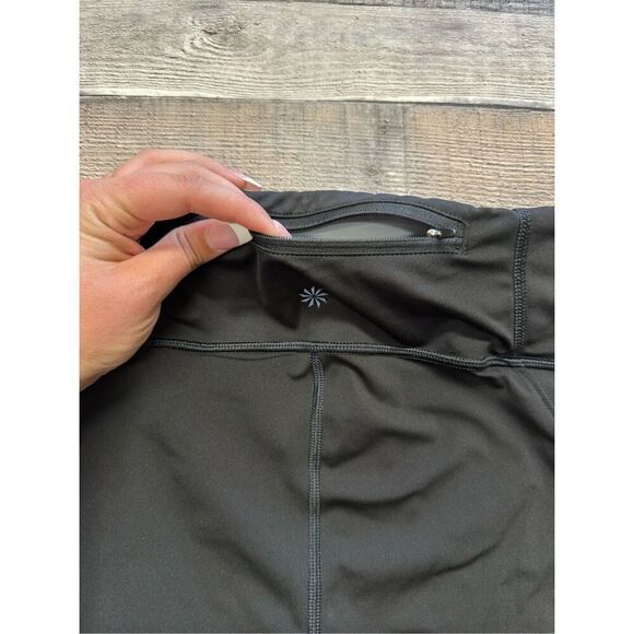Athleta Velocity Stash Pocket Colorblock Capri Pants Workout Activewear Leggings - Picture 7 of 10